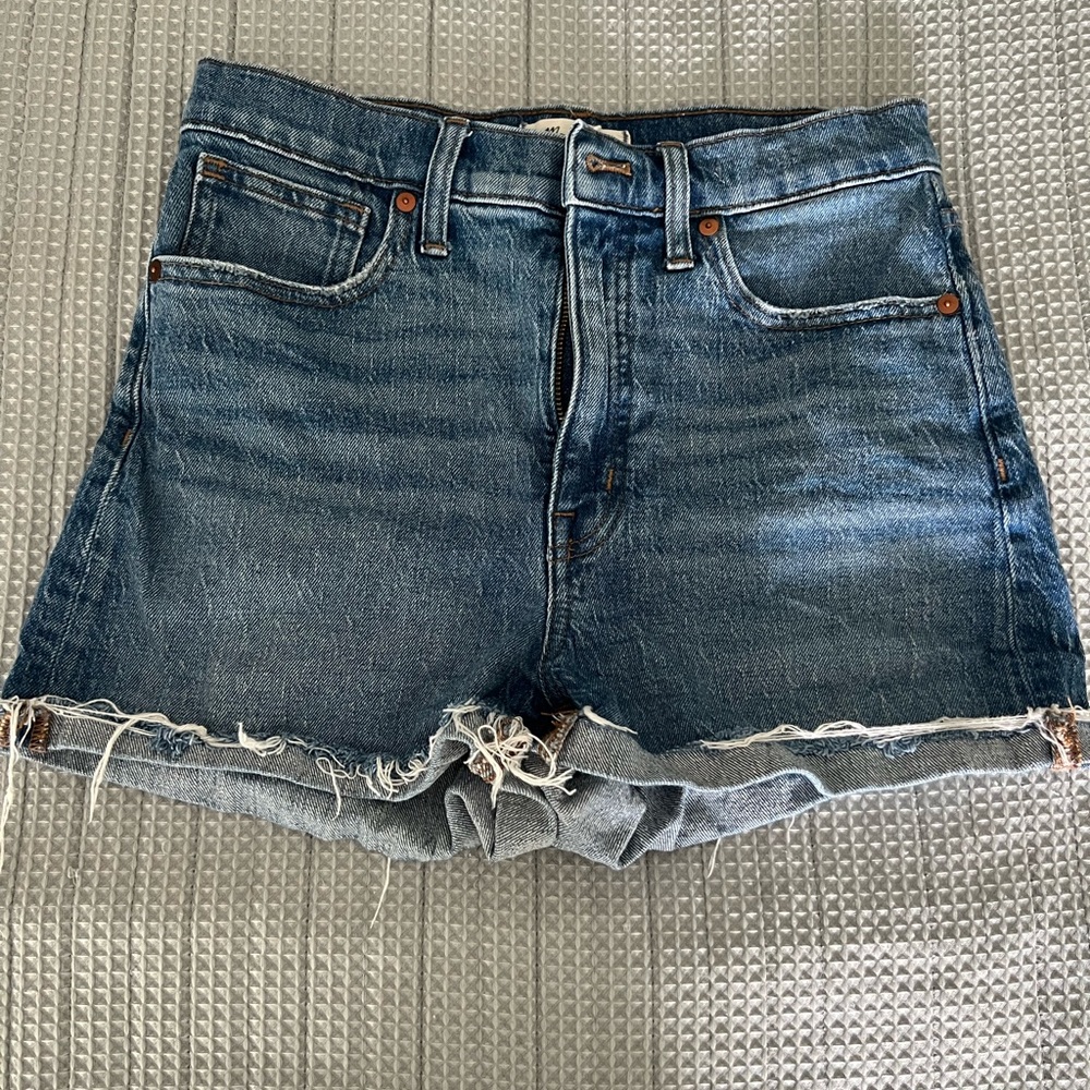 Madewell high waisted jean shorts